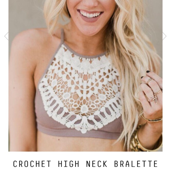 Three Bird Nest Other - High Neck Crochet Bralette